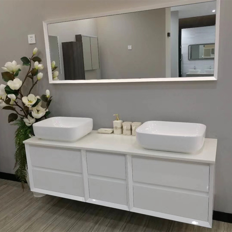 浴室柜组合简约出口橡木双盆台上盆北欧卫生间洗脸盆池洗漱台现代