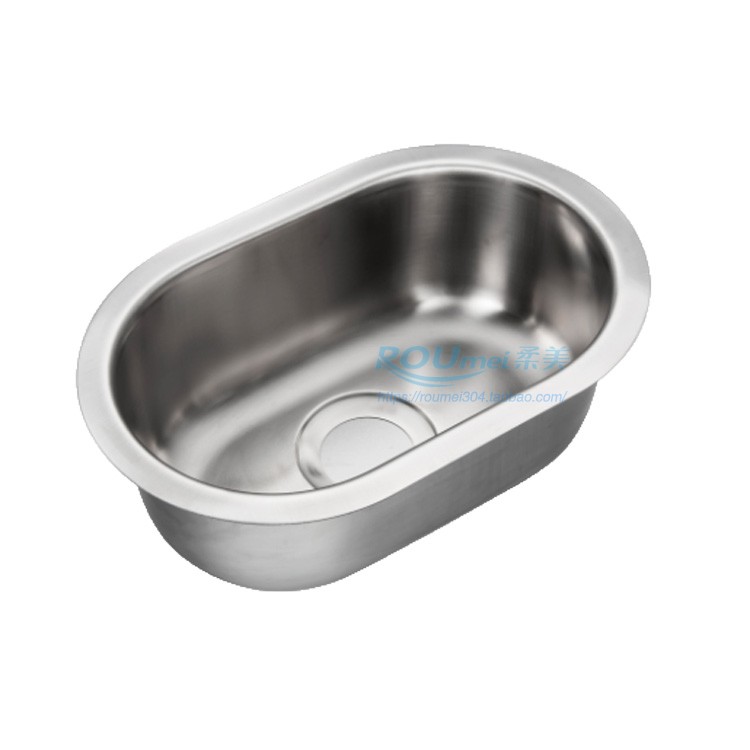 柔美新款不锈钢连体小单盆洗物盆商用水槽单槽洗菜盆厨房水槽290